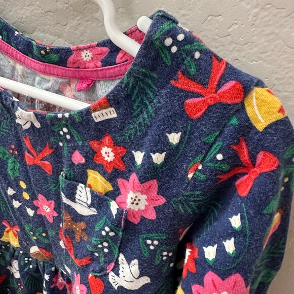 Mini Boden Blue Christmas Holiday Dress - Picture 2 of 6